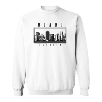 Miami Florida Vintage Skyline Pride Vintage Miami Sweatshirt | Mazezy