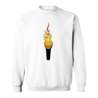 Microphone Hip-Hop Fire Spitter Battle Rapper Sweatshirt | Mazezy