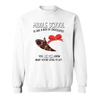 Middle School Teacher Valentine S Day Gift Kids Sweatshirt | Mazezy