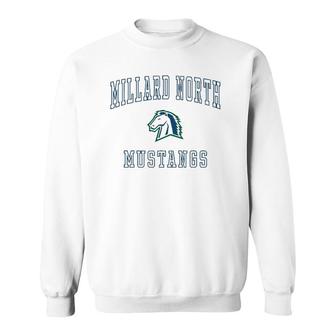 Millard North High School Mustangs Sweatshirt | Mazezy DE
