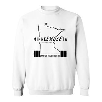 Minneswoleta Barbell Minnesota Gymer Gift Sweatshirt | Mazezy