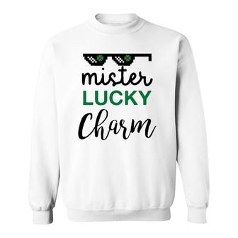 Mister Lucky Charm Sunglasses Boys Toddlers St Patrick's Day Sweatshirt | Mazezy