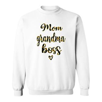 Mom Grandma Boss Sunflower Sweatshirt | Mazezy