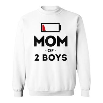 Mom Of 2 Boys Clothing Gift For Mother Wife Mom Funny Women Sweatshirt | Mazezy