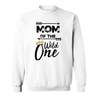 Mom Of The Wild One Cute Motherhood Gift Sweatshirt | Mazezy