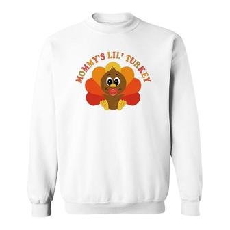 Mommy's Little Turkey Mom To Be Thanksgiving Sweatshirt | Mazezy