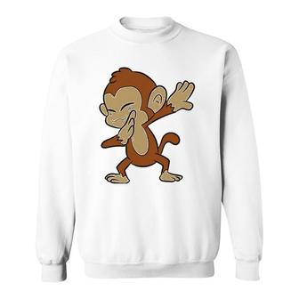 Monkey Animal Ape Funny Dabbing Monkey Sweatshirt | Mazezy