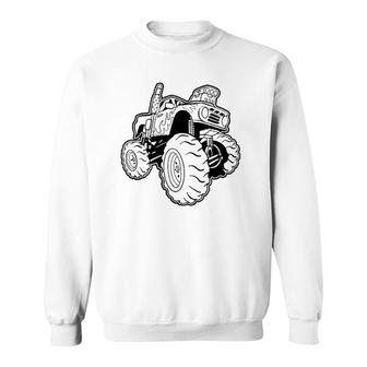 Monster Truck For Coloring And Painting Sweatshirt | Mazezy