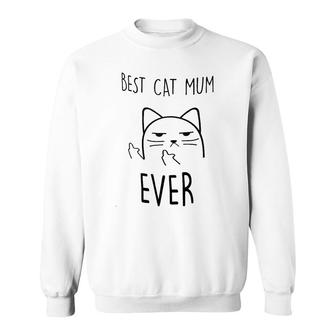 Mum To Be Best Cat Mum Ever - Rude Cat Funny Coffee Or Tea Mug Mothers Day Sweatshirt - Thegiftio UK
