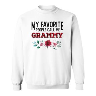 My Favorite People Call Me Grammy Mother's Day Zip Sweatshirt | Mazezy