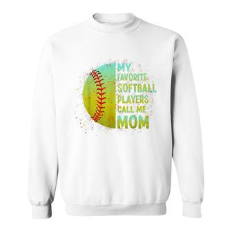 My Favorite Softball Player Calls Me Mom Sweatshirt - Thegiftio UK