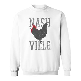 Nashville Tennessee Hot Chicken Music City Souvenir Gift Sweatshirt | Mazezy