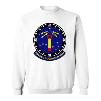 Navy Patrol Squadron 10 Vp-10 Patch Image Insignia Sweatshirt | Mazezy