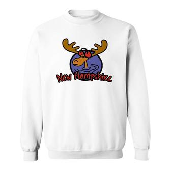 New Hampshire Moose Product Vacation Sweatshirt | Mazezy