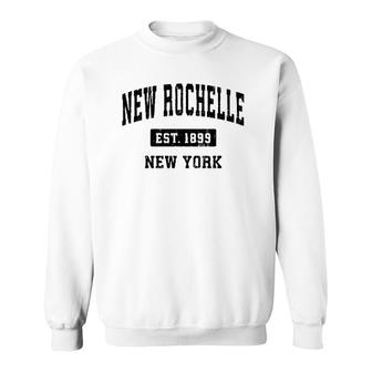 New Rochelle New York Ny Vintage Sports Design Black Design Sweatshirt | Mazezy