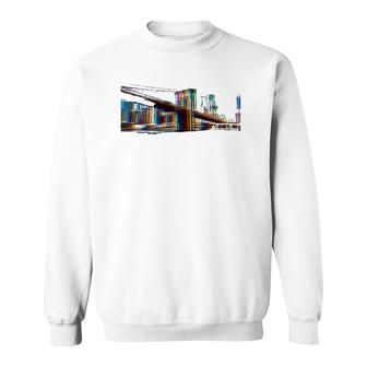 New York City Brooklyn Bridge North America Souvenir Sweatshirt | Mazezy UK