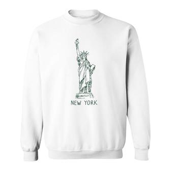 New York City Statue Of Liberty 4Th Of July Usa Sweatshirt | Mazezy UK
