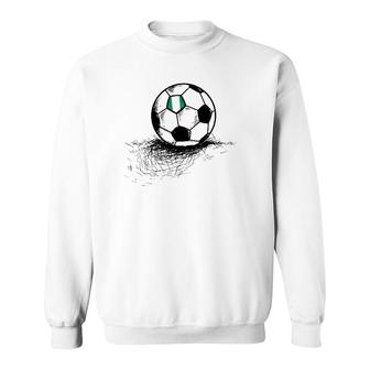 Nigeria Soccer Ball Flag - Nigerian Football Jersey Sweatshirt | Mazezy