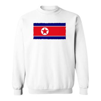 North Korea Flag Distressed Sweatshirt | Mazezy
