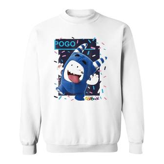 Oddbods Pogo Fooling Around Funny Face Sweatshirt | Mazezy
