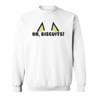 Oh Biscuits Mum Dad Kids Cartoon, Mothers Day Fathers Day Sweatshirt | Mazezy