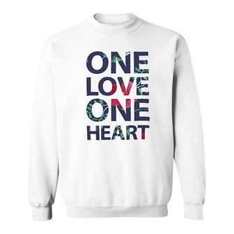 One Love One Heart Beautiful Marley Hippie Sweatshirt | Mazezy