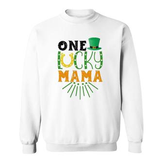 One Lucky Mama Gift St Patrick's Day Sweatshirt | Mazezy