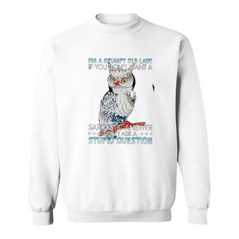 Owl I'm A Grumpy Old Lady Sweatshirt | Mazezy