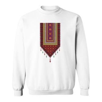 Palestine Tatreez Palestinian Designs Gift Sweatshirt | Mazezy