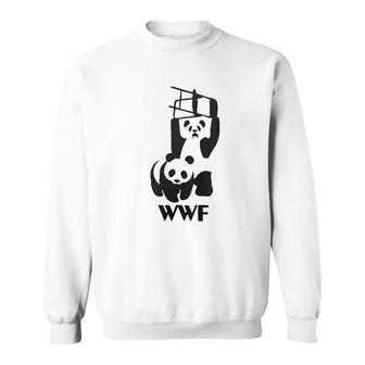 Panda Bear Wrestling Funny Panda Sweatshirt | Mazezy