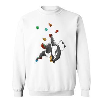 Panda Bouldering And Rock Climbing Gift Tank Top Sweatshirt | Mazezy