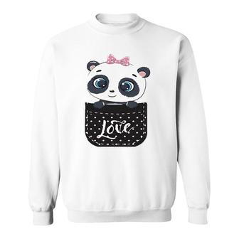 Panda Lovers Cute Baby Panda Kawaii In Pocket Sweatshirt | Mazezy