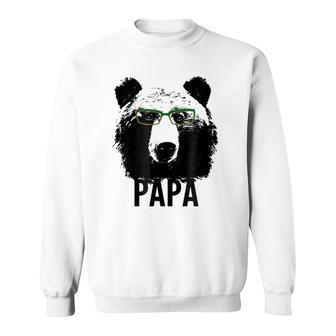 Papa Bear Grizzly Bear With Glasses Dad Daddy Bears Sweatshirt | Mazezy UK