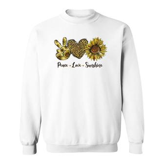 Peace Love Sunshine Sunflower Hippie Sunflower Lover Sweatshirt | Mazezy AU