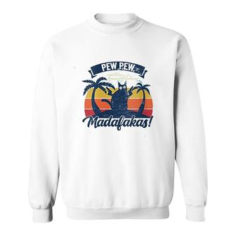 Pew Madafakas Cat Retro Sweatshirt - Thegiftio UK