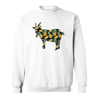 Pineapple Hawaiian Goat Women Men Print Sheep Kid Girl Gift Sweatshirt | Mazezy