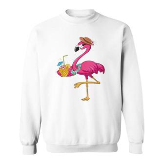 Pineapple S For Girl Women Pink Flamingo Lover Hawaii Sweatshirt | Mazezy