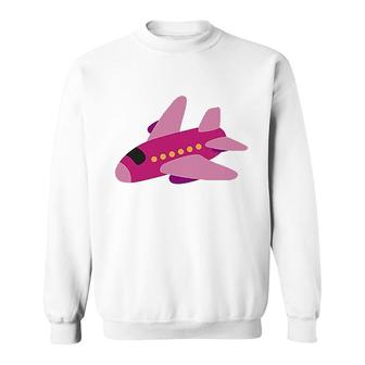 Pink Airplane Pilot Sweatshirt | Mazezy