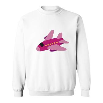 Pink Airplane Sweatshirt | Mazezy