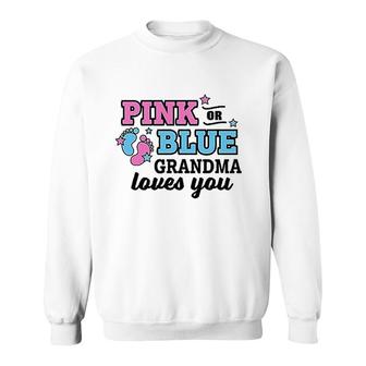 Pink Or Blue Grandma Loves You Sweatshirt | Mazezy