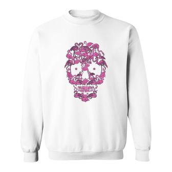 Pink Skull Flamingo Sweatshirt | Mazezy