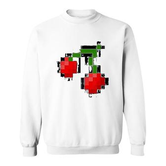 Pixel Cherries 8 Bit Video Game Graphic Sweatshirt | Mazezy AU