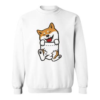 Pocket Shiba Inu Feet Cute Doge Akita Dog Lover Owner Gift Sweatshirt | Mazezy