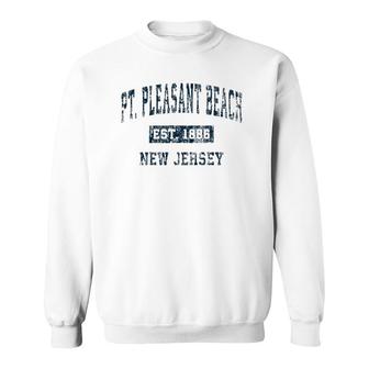 Point Pleasant Beach New Jersey Nj Vintage Sports Design Sweatshirt | Mazezy CA