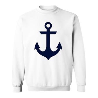 Preppy Nautical Anchor Gifts For Sailors Boaters & Yachting Sweatshirt | Mazezy