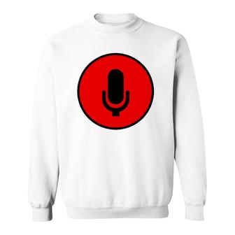 Press To Talk Red Micro Icon Sweatshirt | Mazezy