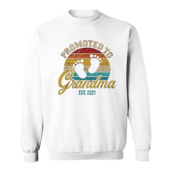 Promoted To Grandma 2021 Sweatshirt | Mazezy