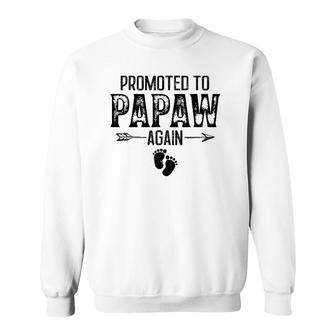 Promoted To Papaw Again Vintage Father's Day For Dad Sweatshirt | Mazezy CA
