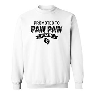 Promoted To Paw Paw Again Vintage Fathers Day Dad Grandpa Sweatshirt | Mazezy CA