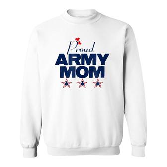 Proud Army Mom Red White And Blue Sweatshirt | Mazezy